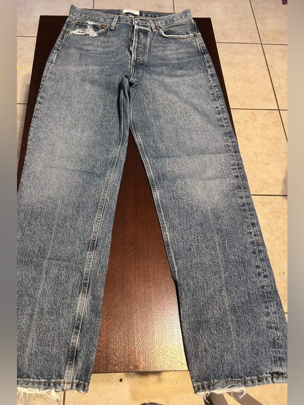 Agolde 90’s Women's Straight-Leg Denim Jeans in Faded Blue